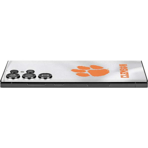 Clemson University White Jersey Galaxy Skins